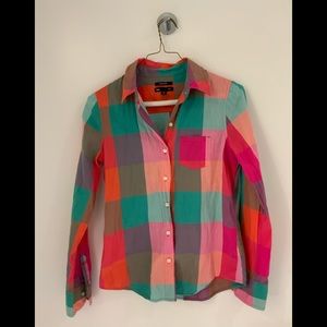 Gap summer plaid light weight cotton button down